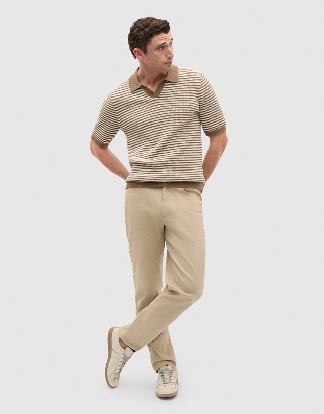Seed Heritage - Contrast Stripe Knit Polo