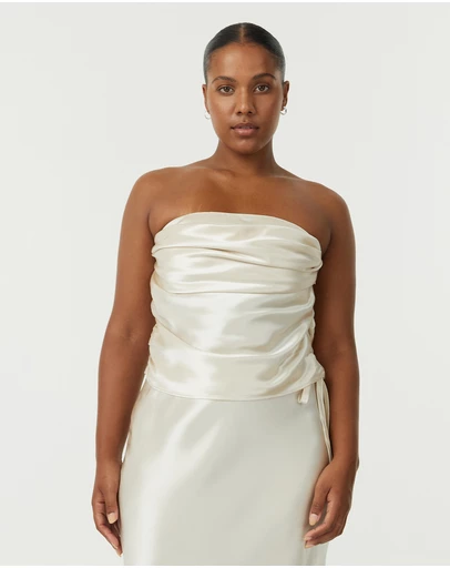 Third Form - Satin Drape Bustier