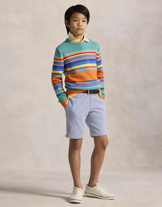 Polo Ralph Lauren - Stretch Cotton Seersucker Shorts - Teens