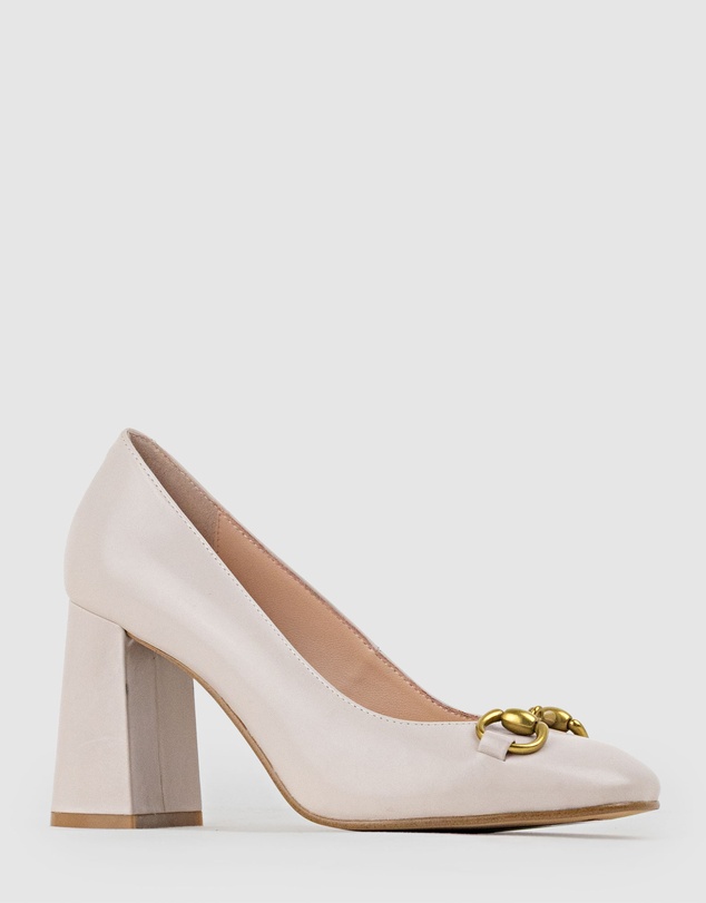 Edward Meller - BAILEY85 Block Heel Pump with Trim