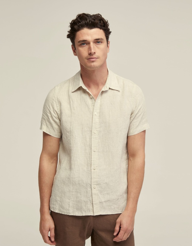 Oxford - Leyton Pure Linen Short Sleeve Shirt