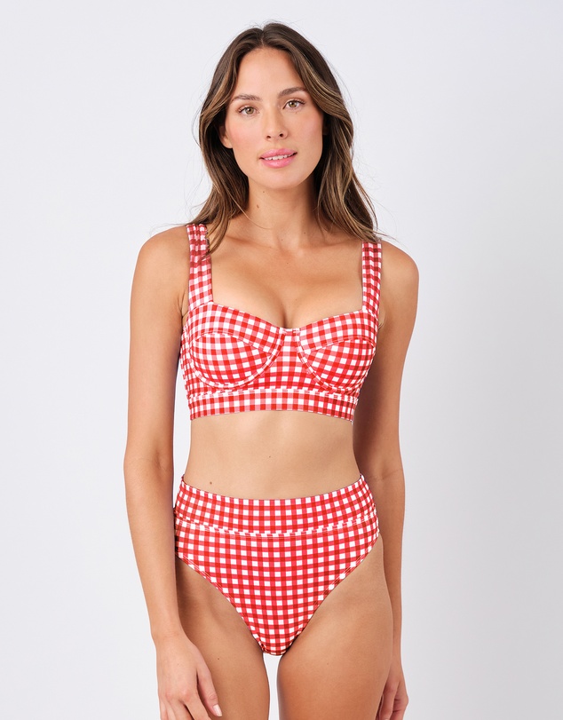 UNE PIECE - High-Cut High-Waisted Bikini Bottom