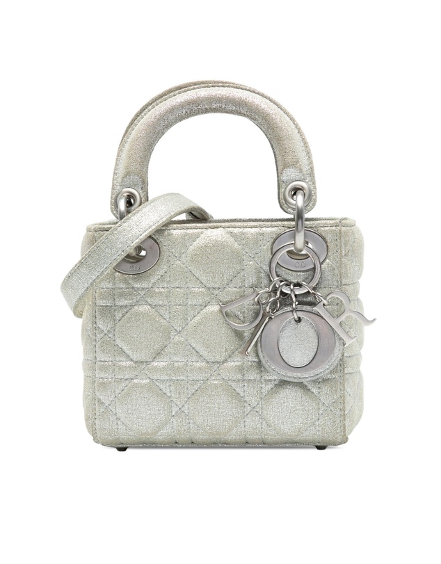 Pre-Loved by Azura Reborn - Pre-Loved Micro Metallic Calfskin Cannage Lady Dior