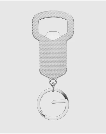 Fossil - Hayes Silver Tone Key Fob