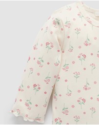 Purebaby - Pointelle Rib Layering Top -Kids-Babies