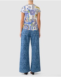Camilla - Slim Fit Round Neck T-Shirt