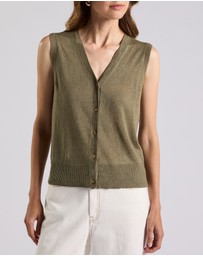 David Lawrence - Ciara Linen Knit Vest