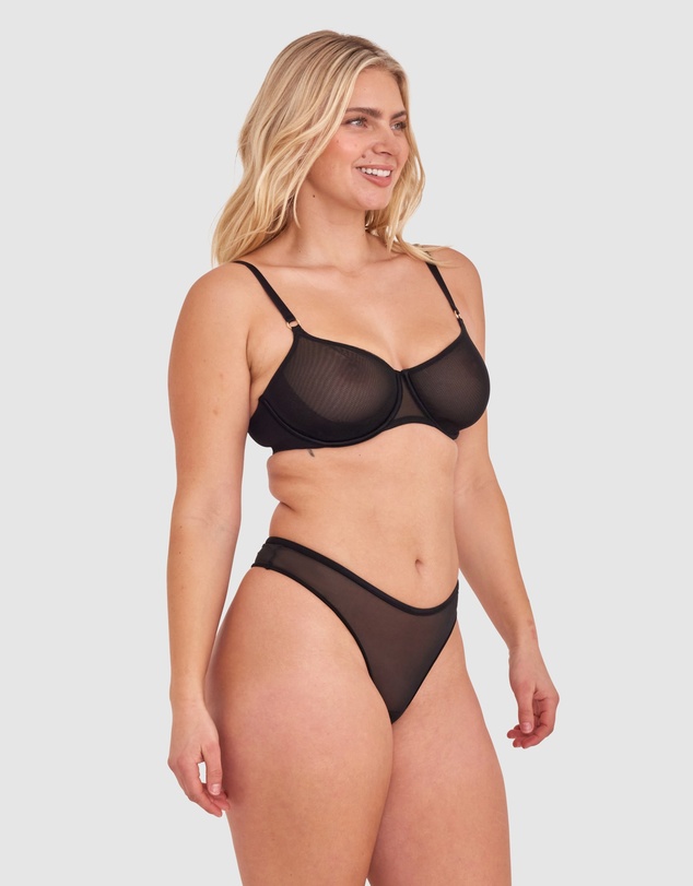 Bras N Things - Sexy Basics High Leg G String - Black