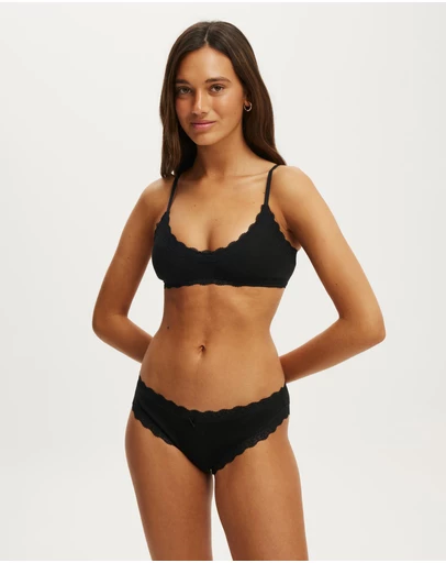 Cotton On Body - Cotton Pointelle Super Scoop Bralette