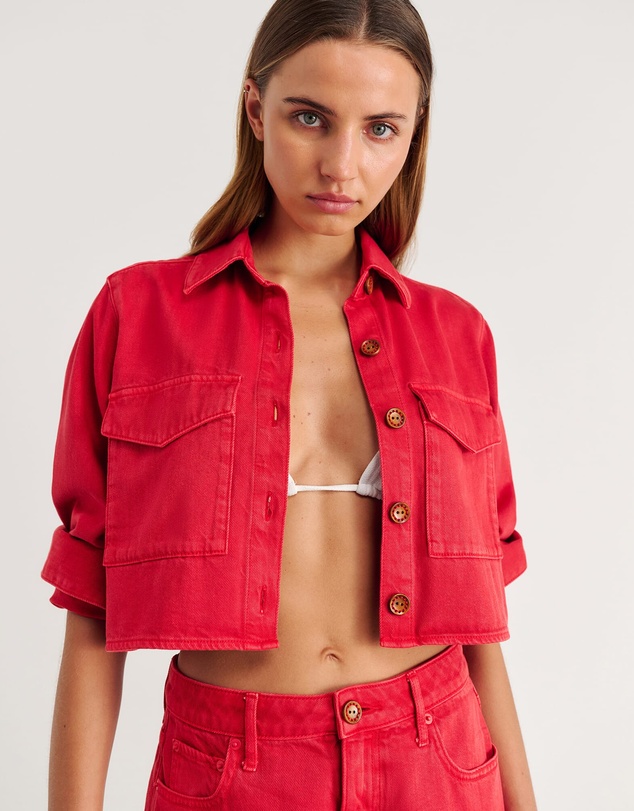 Jag - Nfw Garment Dye Crop Shirt