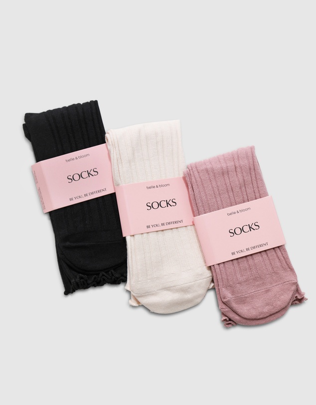Belle & Bloom - Beloved 3 Pack Socks
