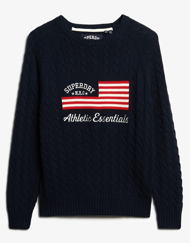 Superdry - Slouchy Cable Flag Knit