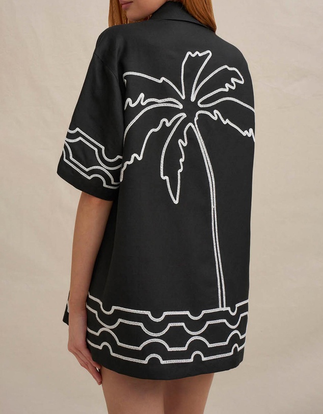 BY JOHNNY. - Paradise Palm Sun Shirt