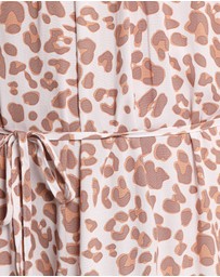 Petal & Pup - Rhody Off Shoulder Maxi Dress - White Leopard