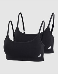 adidas Sportswear - 2 Pack Active Modal Comfort Wirefree Bralette With Cotton