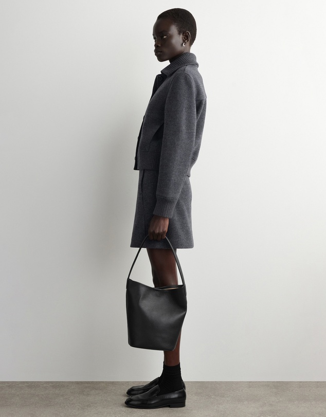 COS - Ribbed-Collar Boiled Merino Wool Jacket