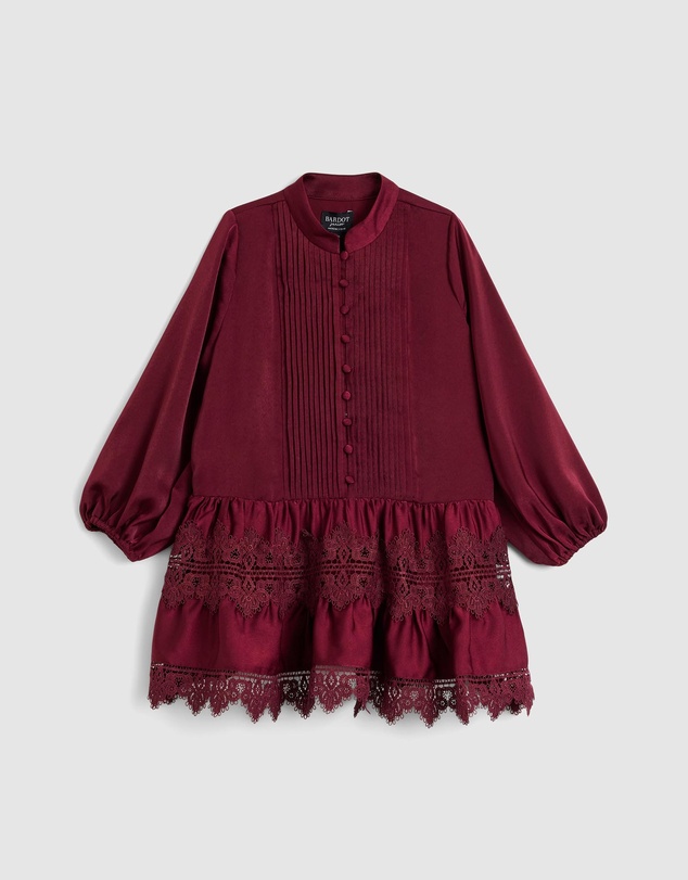 Bardot Junior - Anie Satin Shirt Dress - Kids-Teens