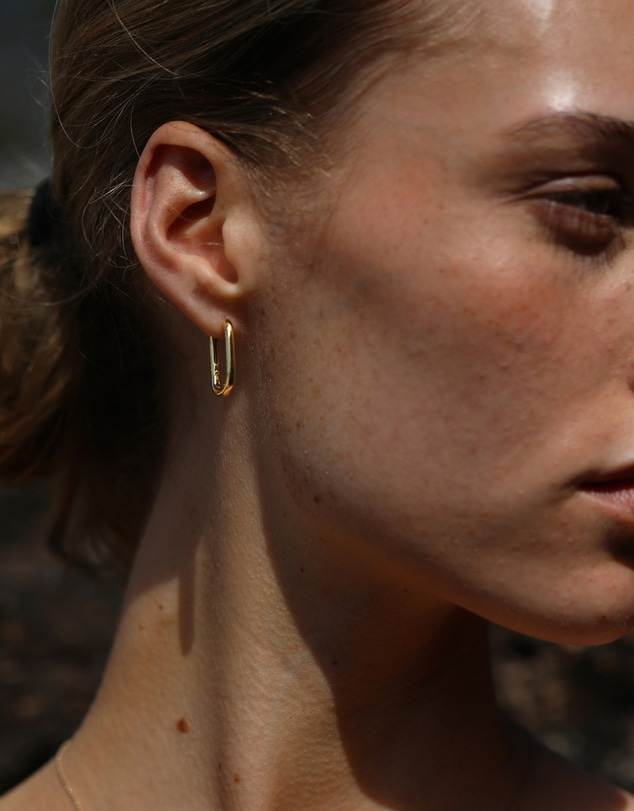 Luna Rae - Gold Vermeil - Edge Hoops