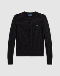 Polo Ralph Lauren - Metallic Mini-Cable Cardigan - ICONIC EXCLUSIVE - Teens