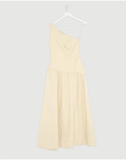 Revibe - Repaired Shona Joy Gigi One Shoulder Maxi Dress - AU 8