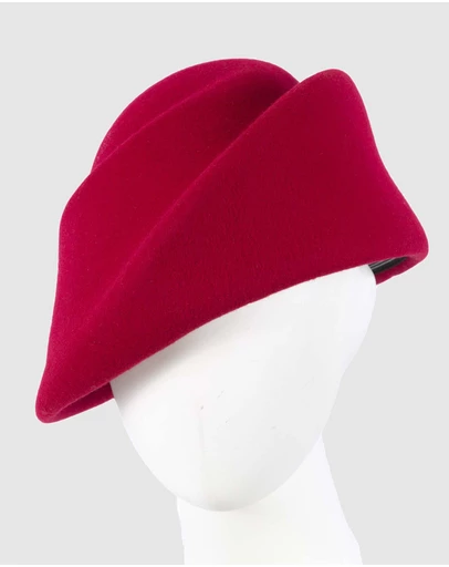 Max Alexander - Red Winter Felt Designer Hat