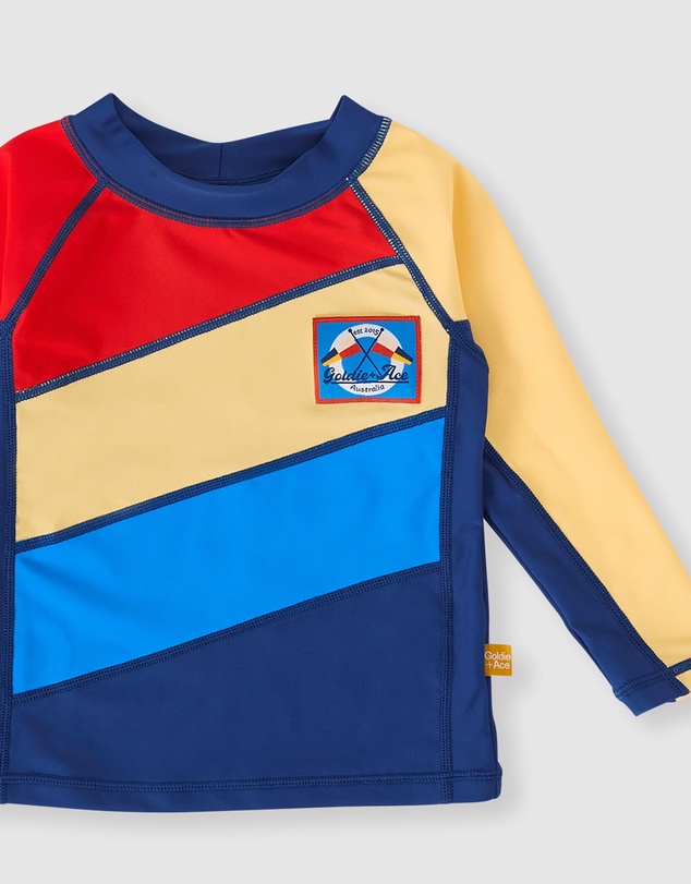 Goldie + Ace - Nautical Flag Rashguard - Babies-Kids