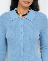 AERE - Asha Textured Knit Cardigan