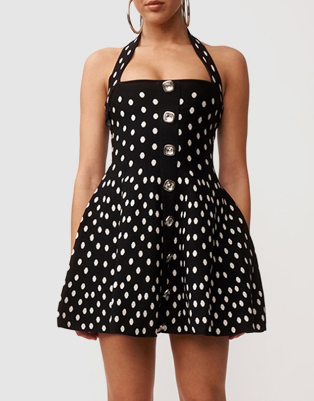 BY JOHNNY. - Polka Knit Mini Dress