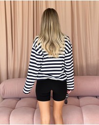 Dazie - Get In Line Stripe Long Sleeve Tee