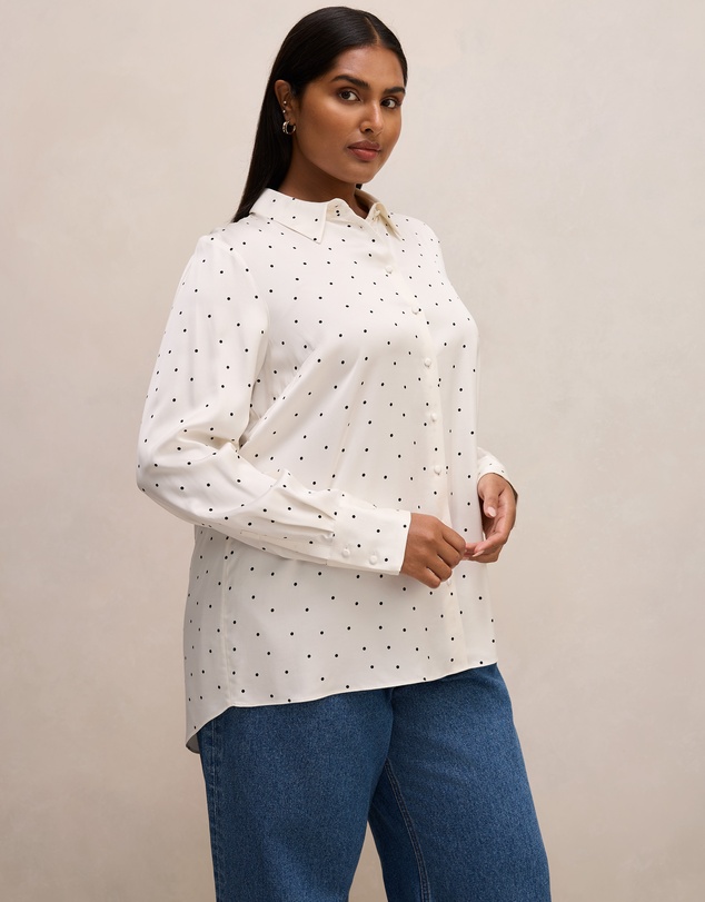 Forever New Curve - Coco Curve Satin Shirt