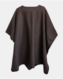 Morgan & Taylor - Jane Bias-Edged Poncho Chocolate Brown