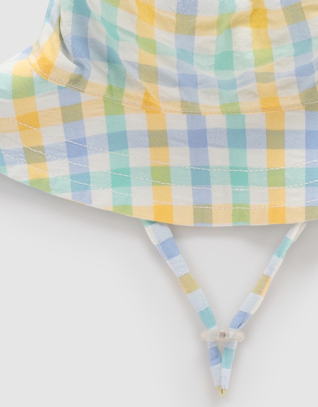 Purebaby - Check Bucket Hat -Kids-Babies