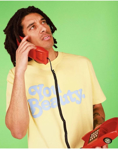 Skwosh - You Beauty Slang Tee In Lemon