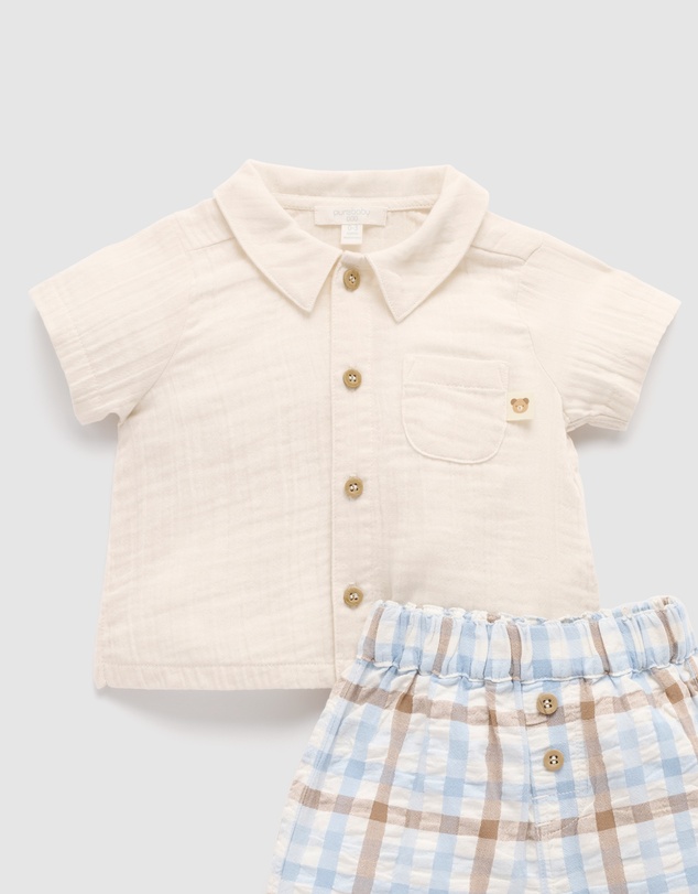 Purebaby - Check Set-Kids-Babies