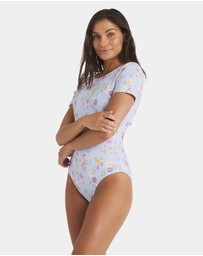 Roxy - Womens Wildflower Short Sleeve One Piece Swimsuit