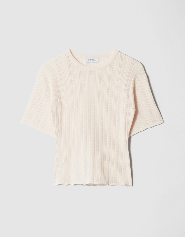 & Other Stories - Pointelle Knit T-Shirt