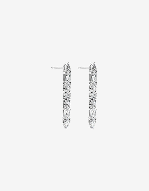 Michael Hill - Multi-Stone Cubic Zirconia Drop Earrings in Sterling Silver