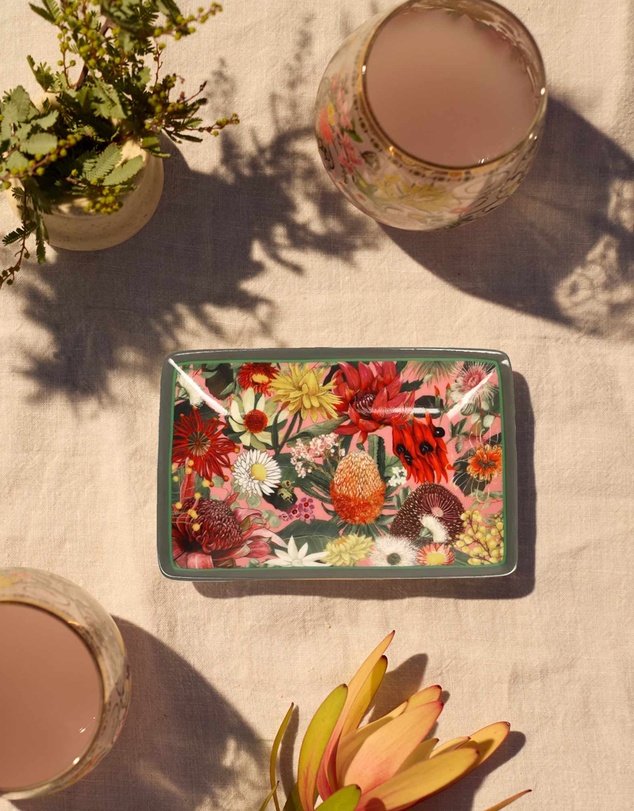 La La Land - Rectangle Trinket Tray Australian Wildflowers