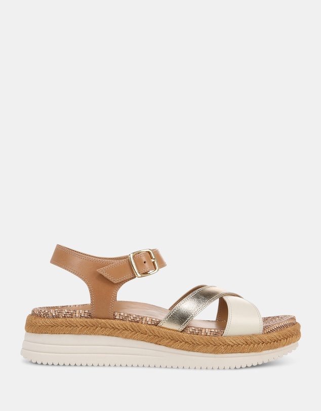 Vionic - Mar Platform Sandal - Camel/Gold