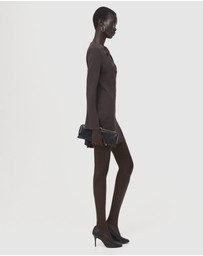 M.N.G - Long-Sleeved Dress With Draped Neck