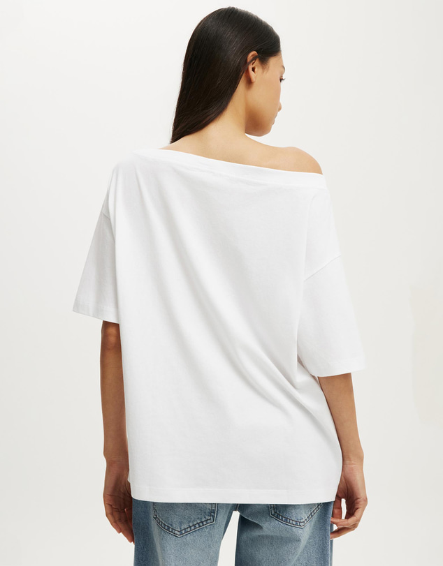 Cotton On - Boxy Off Shoulder Short Sleeve Tee