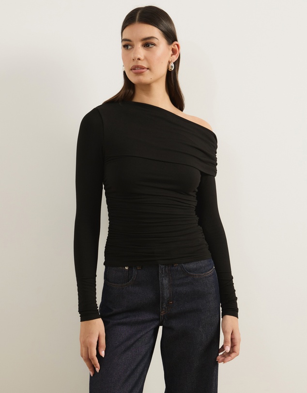 Atmos&Here - Nell One Shoulder Long Sleeve Top