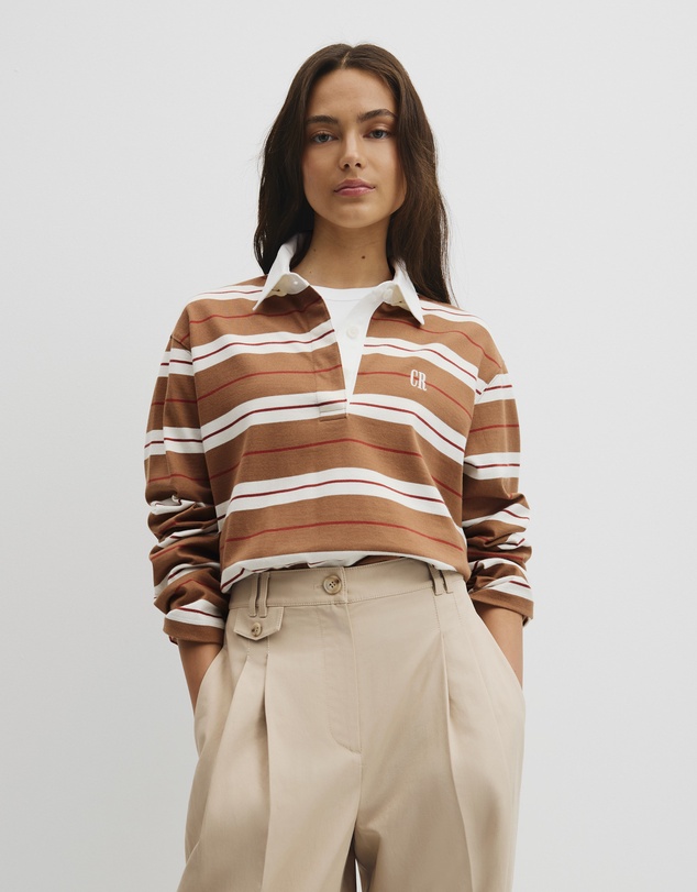 Country Road - Australian Cotton Stripe Rugby Polo Sweat