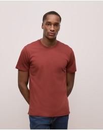 Trenery - Cotton Jersey Crew T-shirt in Auburn