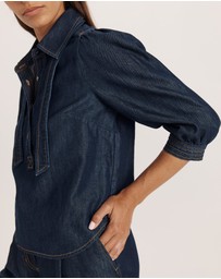 SABA - Bridie Puff Sleeve Denim Shirt