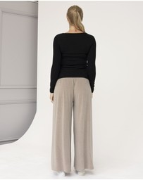 Angel Maternity - Janet Maternity Wide Lounge Pants in Taupe