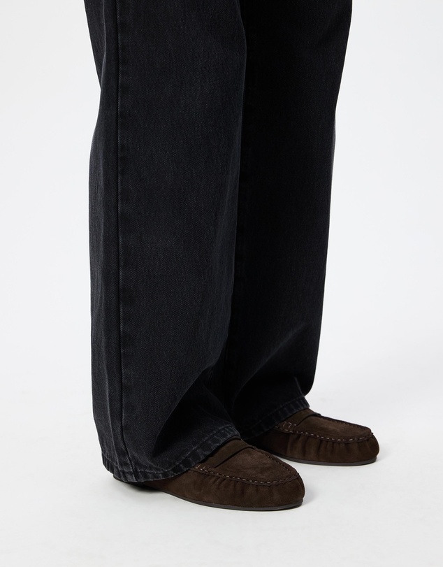 AERE - Slip On Suede Loafers - Women's