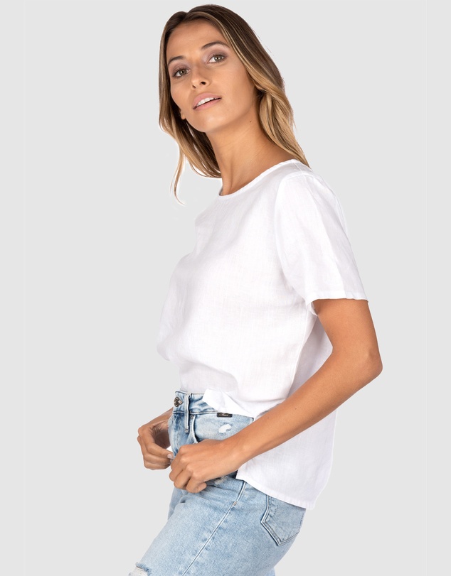 CAMIXA - Teena Linen T-shirt Top