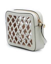 Pre-Loved by Azura Reborn - Pre-Loved Cutout Leather and Flora Canvas Infinity Crossbody