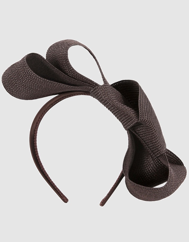 Max Alexander - Chocolate Bow Racing Fascinator
